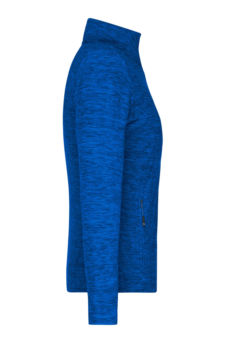 Laden Sie das Bild in Galerie -Viewer, Damen Fleecejacke in modischer Melange-Optik - JN769