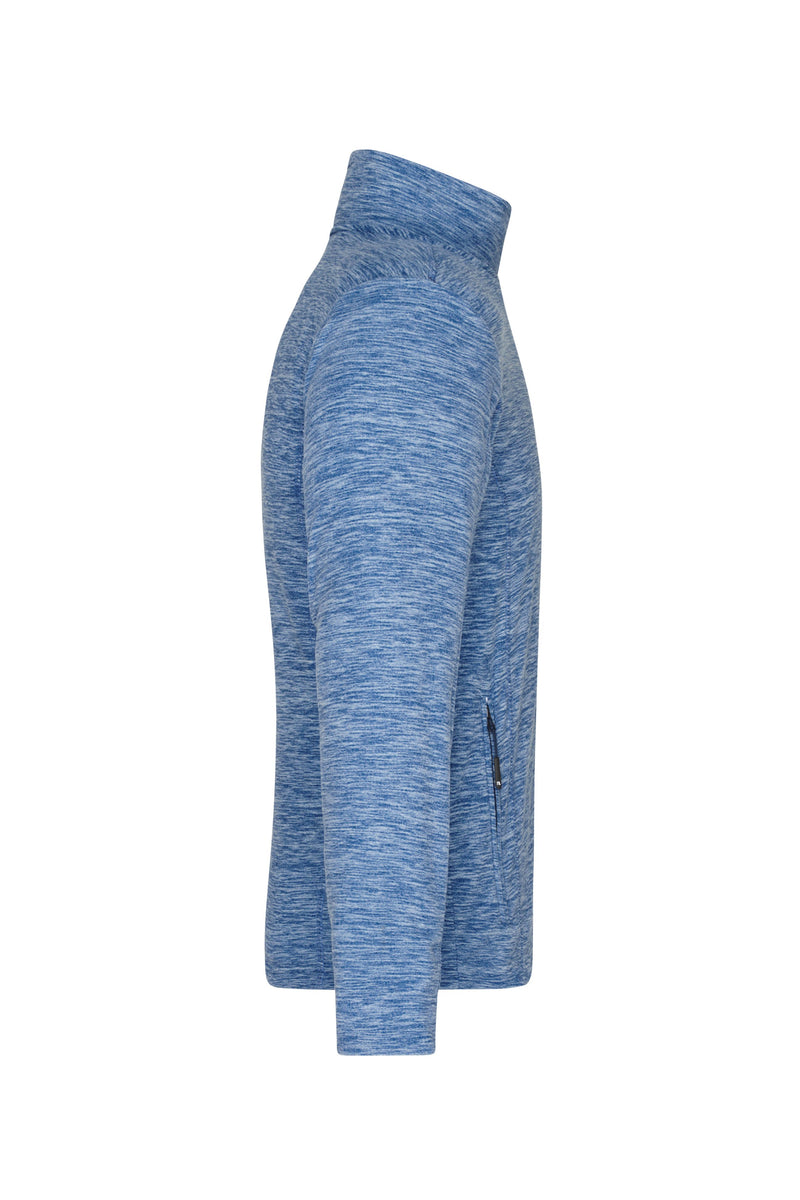 Laden Sie das Bild in Galerie -Viewer, Herren Fleecejacke in modischer Melange-Optik - JN770