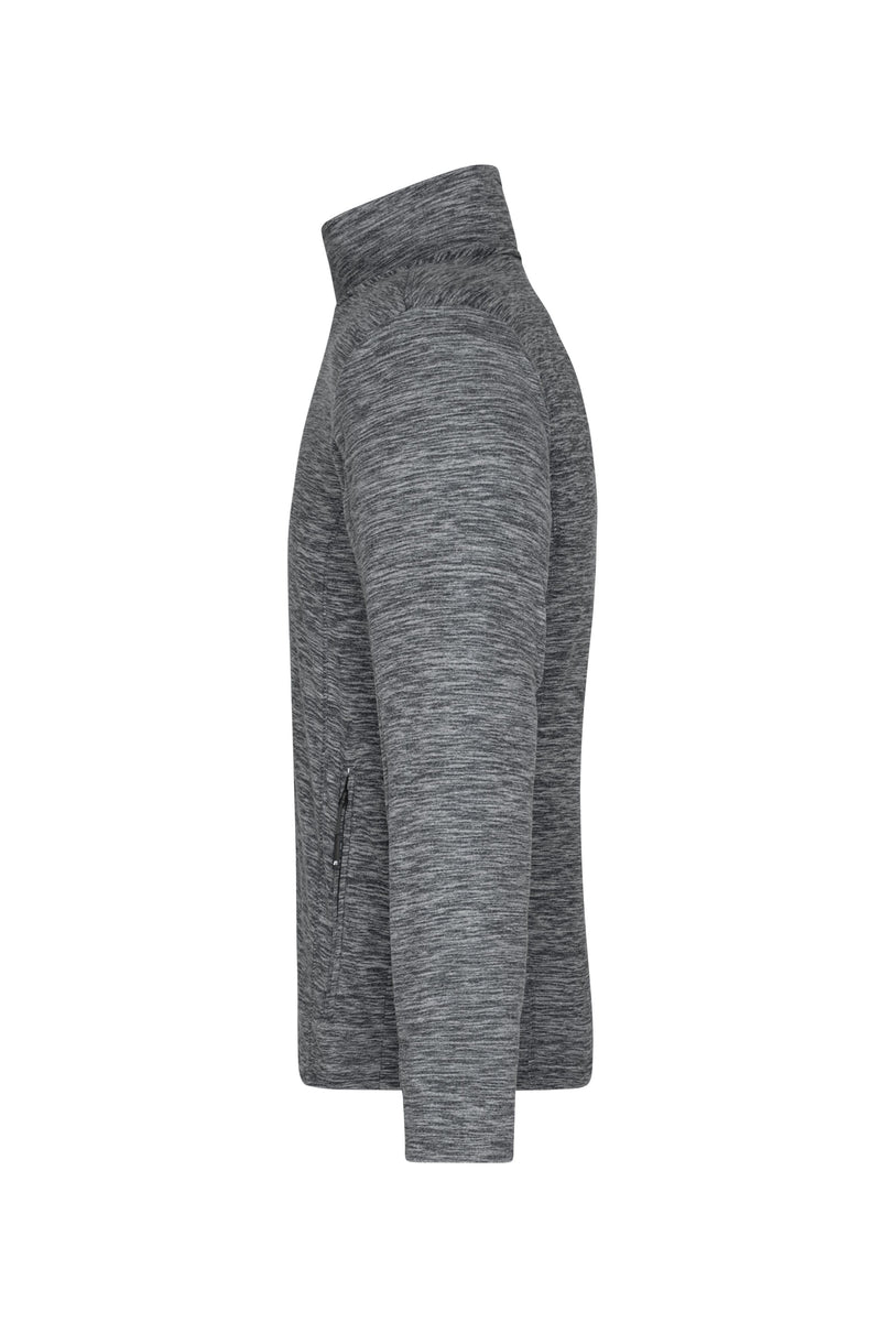 Laden Sie das Bild in Galerie -Viewer, Herren Fleecejacke in modischer Melange-Optik - JN770