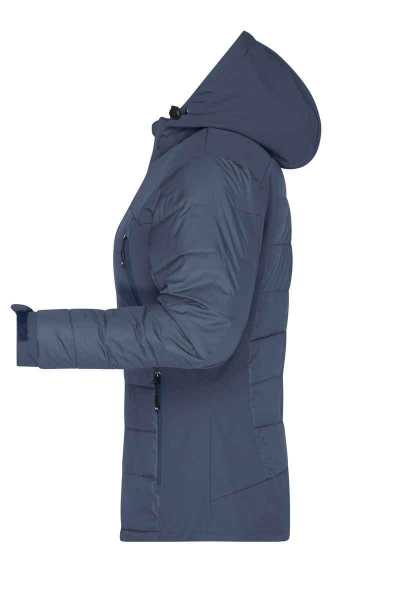 Laden Sie das Bild in Galerie -Viewer, Thermojacke in attraktivem Materialmix - JN1049