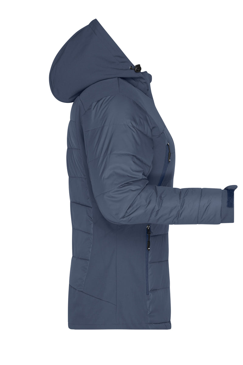 Laden Sie das Bild in Galerie -Viewer, Thermojacke in attraktivem Materialmix - JN1049