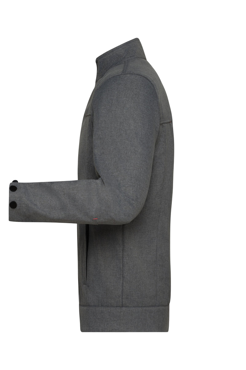 Laden Sie das Bild in Galerie -Viewer, Klassische Softshell-Jacke in Melange-Optik - Herren - JN1088
