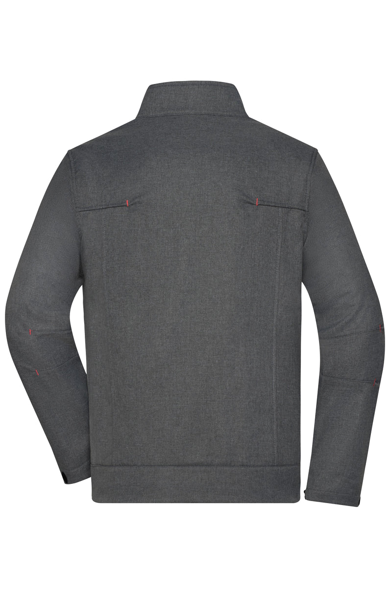 Laden Sie das Bild in Galerie -Viewer, Klassische Softshell-Jacke in Melange-Optik - Herren - JN1088