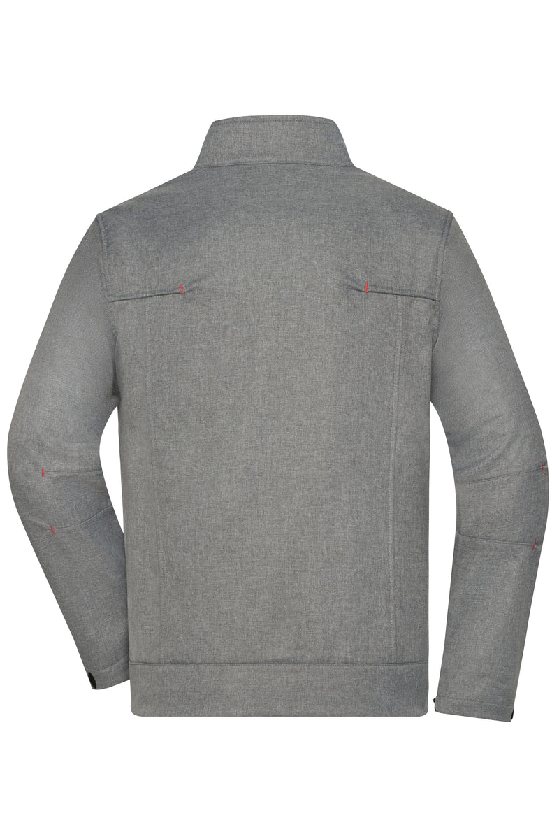 Laden Sie das Bild in Galerie -Viewer, Klassische Softshell-Jacke in Melange-Optik - Herren - JN1088