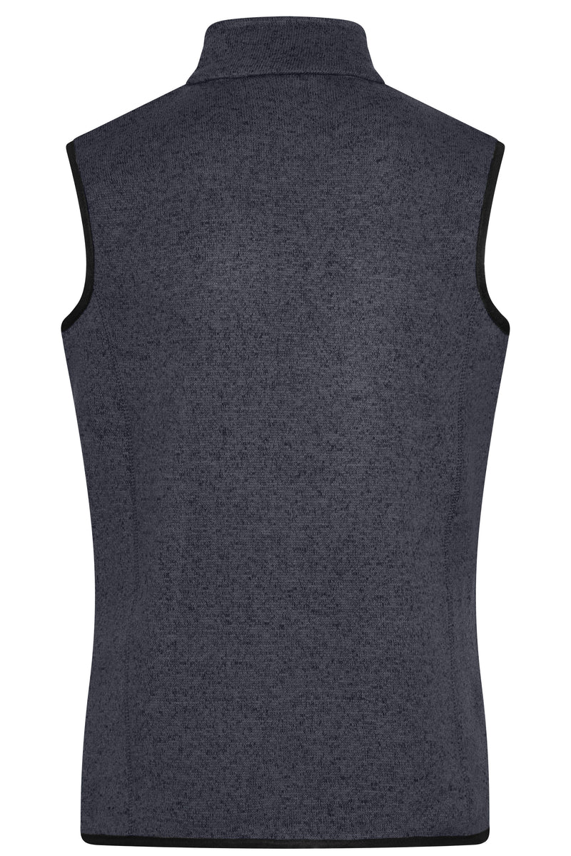 Laden Sie das Bild in Galerie -Viewer, Strickfleece Weste mit Stehkragen - JN774