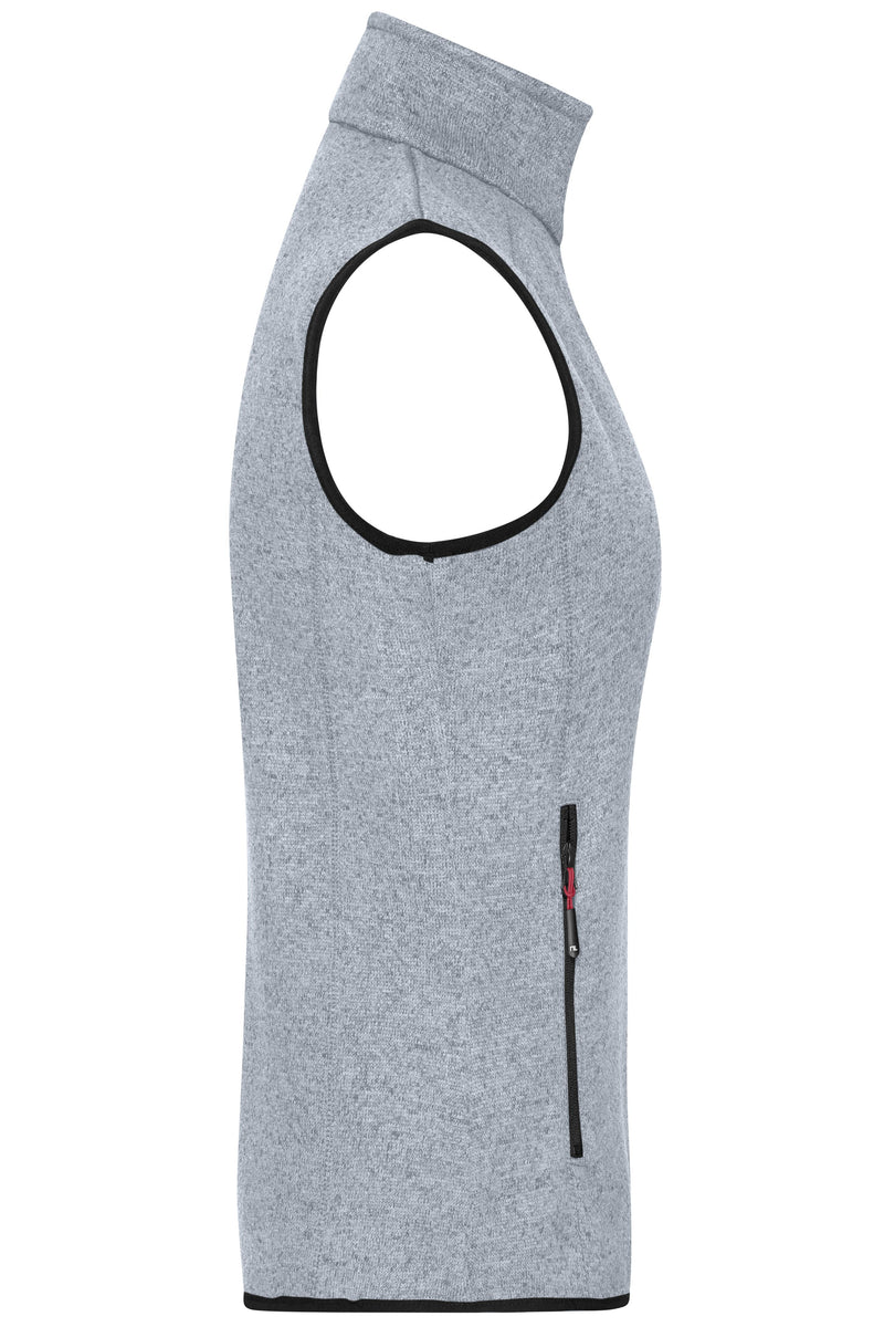 Laden Sie das Bild in Galerie -Viewer, Strickfleece Weste mit Stehkragen - JN774