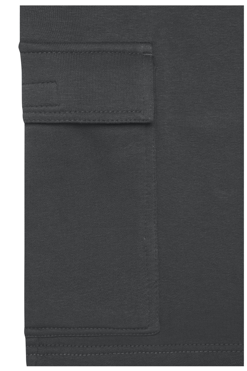 Laden Sie das Bild in Galerie -Viewer, Modische, kurze Sweat-Hose aus BIO-Baumwolle im Cargo-Style - 8038