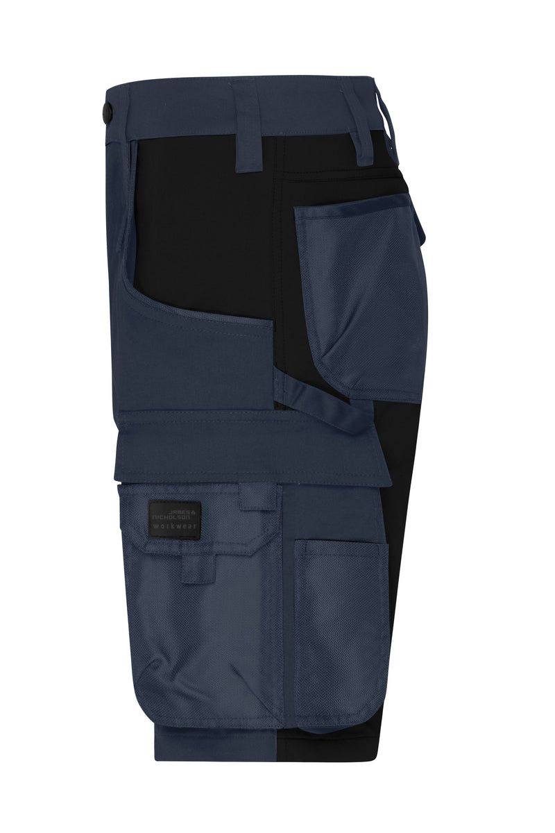 Laden Sie das Bild in Galerie -Viewer, Kurze Arbeitshose in schmaler Schnittführung mit elastischen Einsätzen und funktionellen Details - JN1811