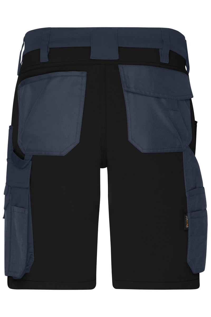 Laden Sie das Bild in Galerie -Viewer, Kurze Arbeitshose in schmaler Schnittführung mit elastischen Einsätzen und funktionellen Details - JN1811