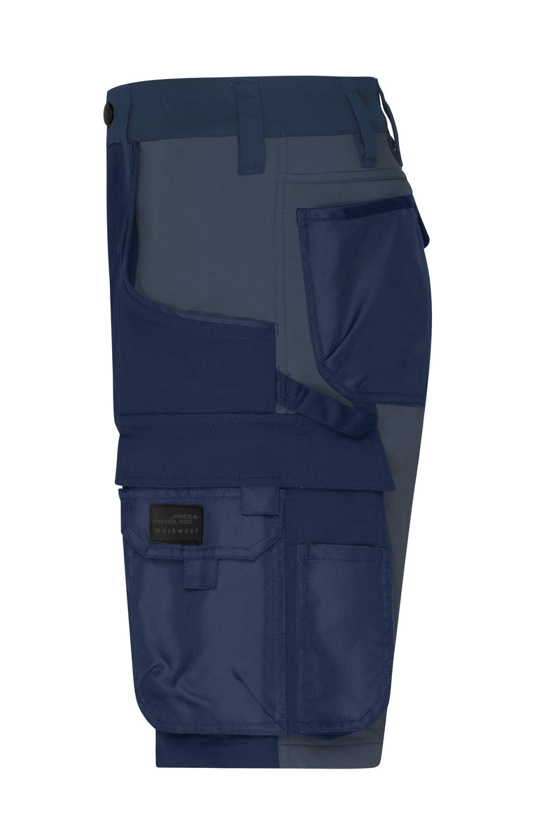 Laden Sie das Bild in Galerie -Viewer, Kurze Arbeitshose in schmaler Schnittführung mit elastischen Einsätzen und funktionellen Details - JN1811