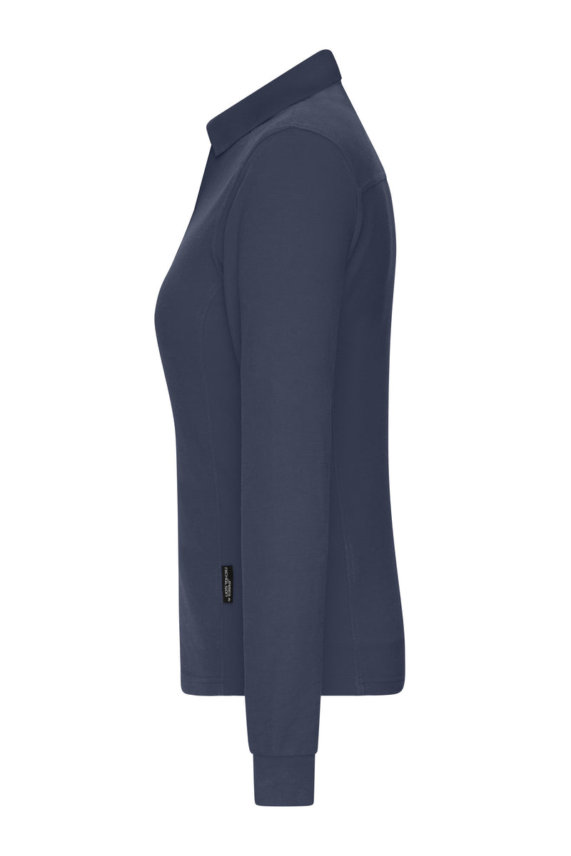 Laden Sie das Bild in Galerie -Viewer, Strapazierfähiges und pflegeleichtes Langarm Polo- Damen - JN1841