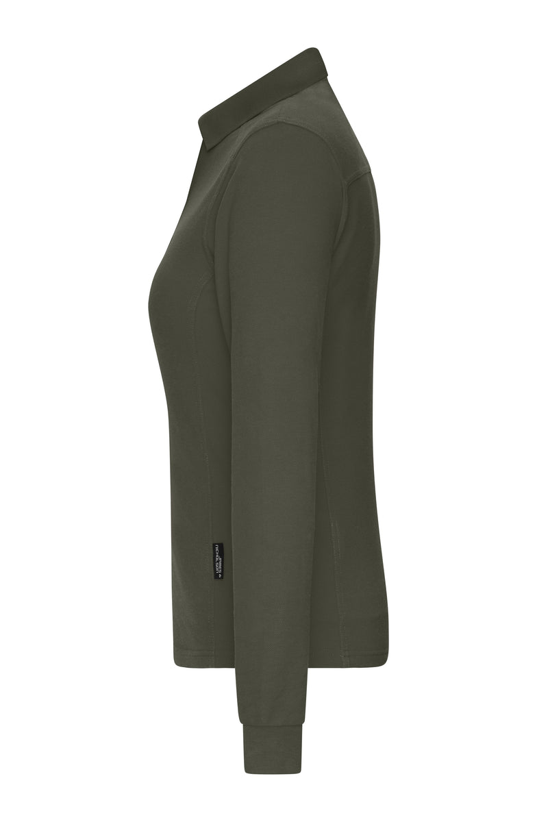 Laden Sie das Bild in Galerie -Viewer, Strapazierfähiges und pflegeleichtes Langarm Polo- Damen - JN1841