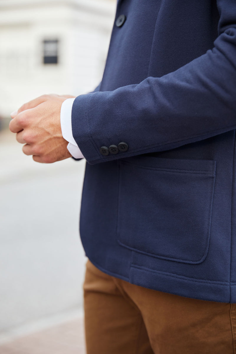 Laden Sie das Bild in Galerie -Viewer, Klassischer Sweatblazer in angenehmer French-Terry Qualität - Herren - JN1178