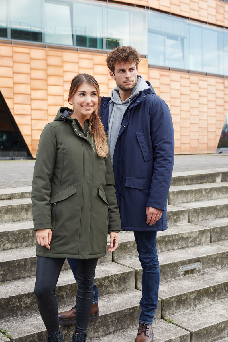 Laden Sie das Bild in Galerie -Viewer, Klassischer, wattierter Parka mit angeschnittener Kapuze - Damen - JN1175