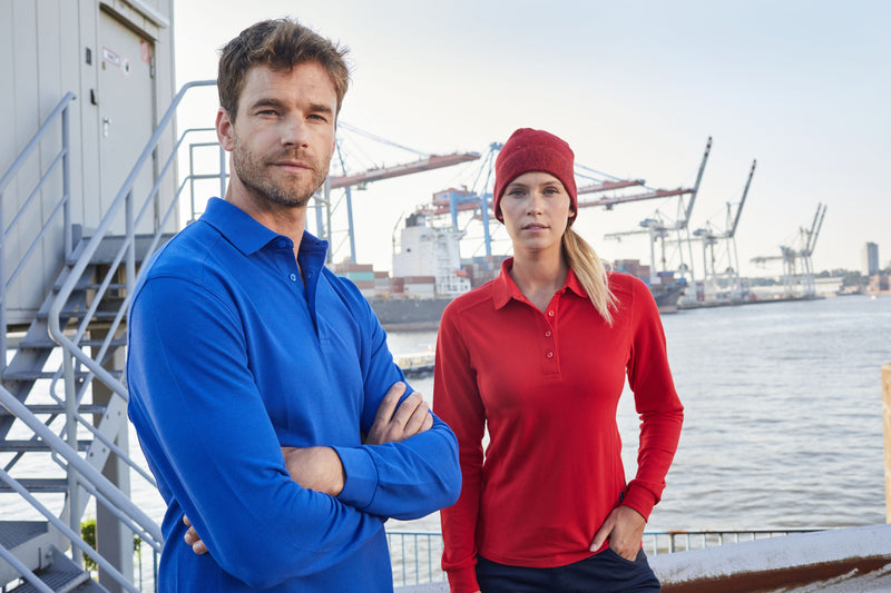 Laden Sie das Bild in Galerie -Viewer, Strapazierfähiges und pflegeleichtes Langarm Polo- Damen - JN1841