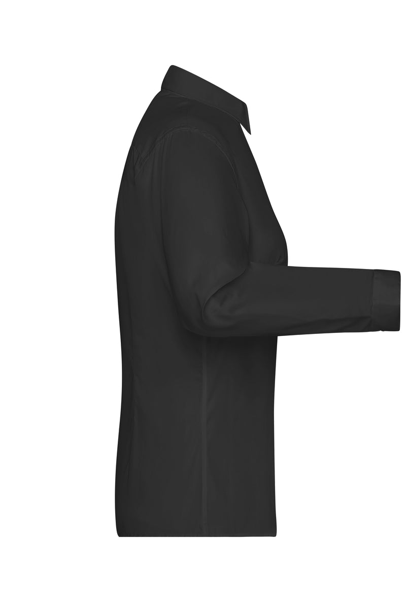 Laden Sie das Bild in Galerie -Viewer, Bügelleichte Langarm Damen-Bluse für Business und City - JN615