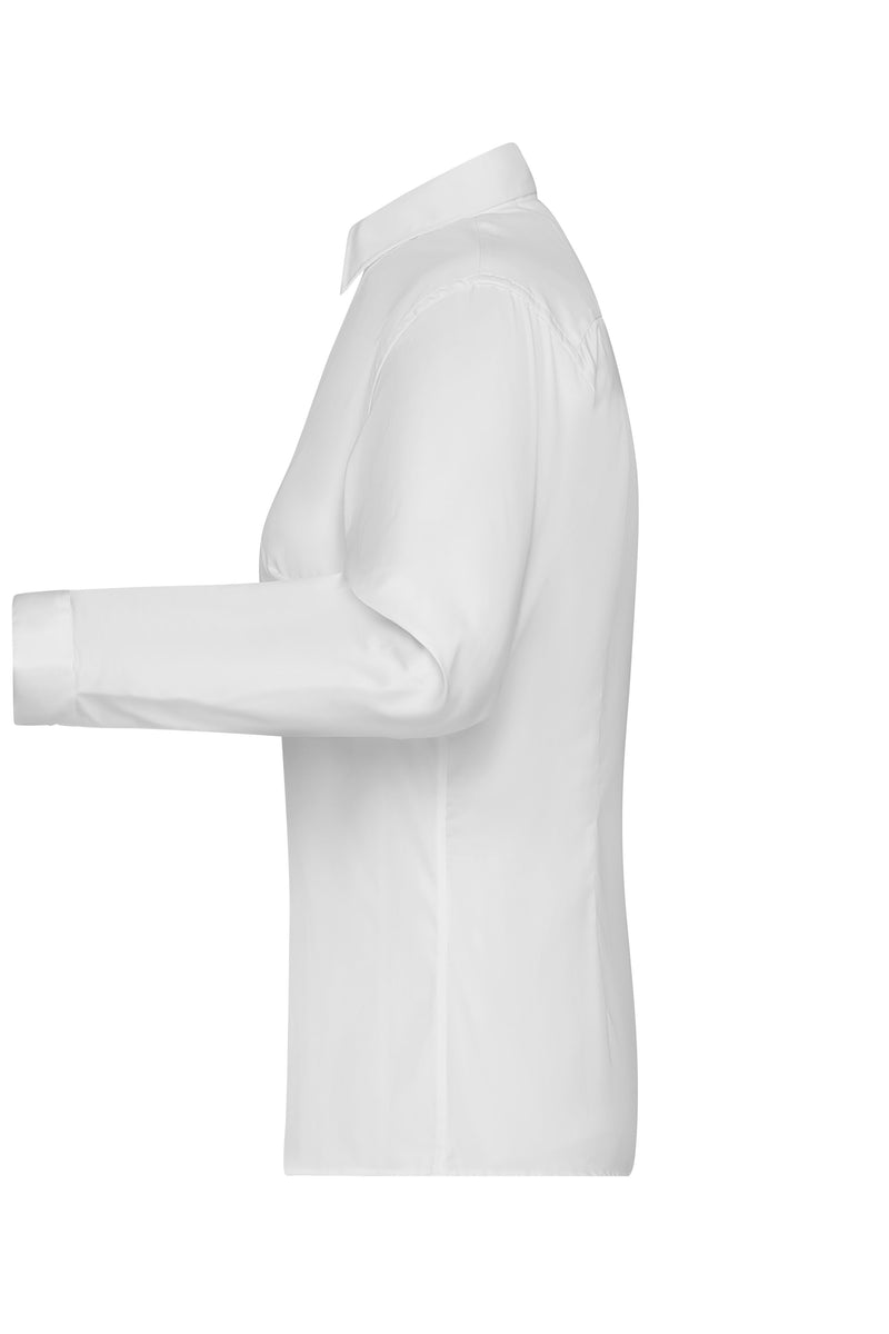 Laden Sie das Bild in Galerie -Viewer, Bügelleichte Langarm Damen-Bluse für Business und City - JN615