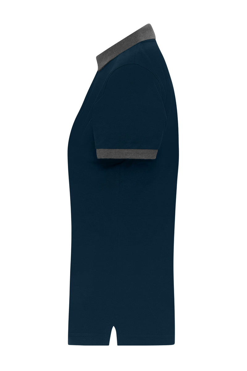 Laden Sie das Bild in Galerie -Viewer, Klassisches Polo mit kontrastfarbigem Kragen und Armbündchen in Piqué-Qualität - Damen - JN1303