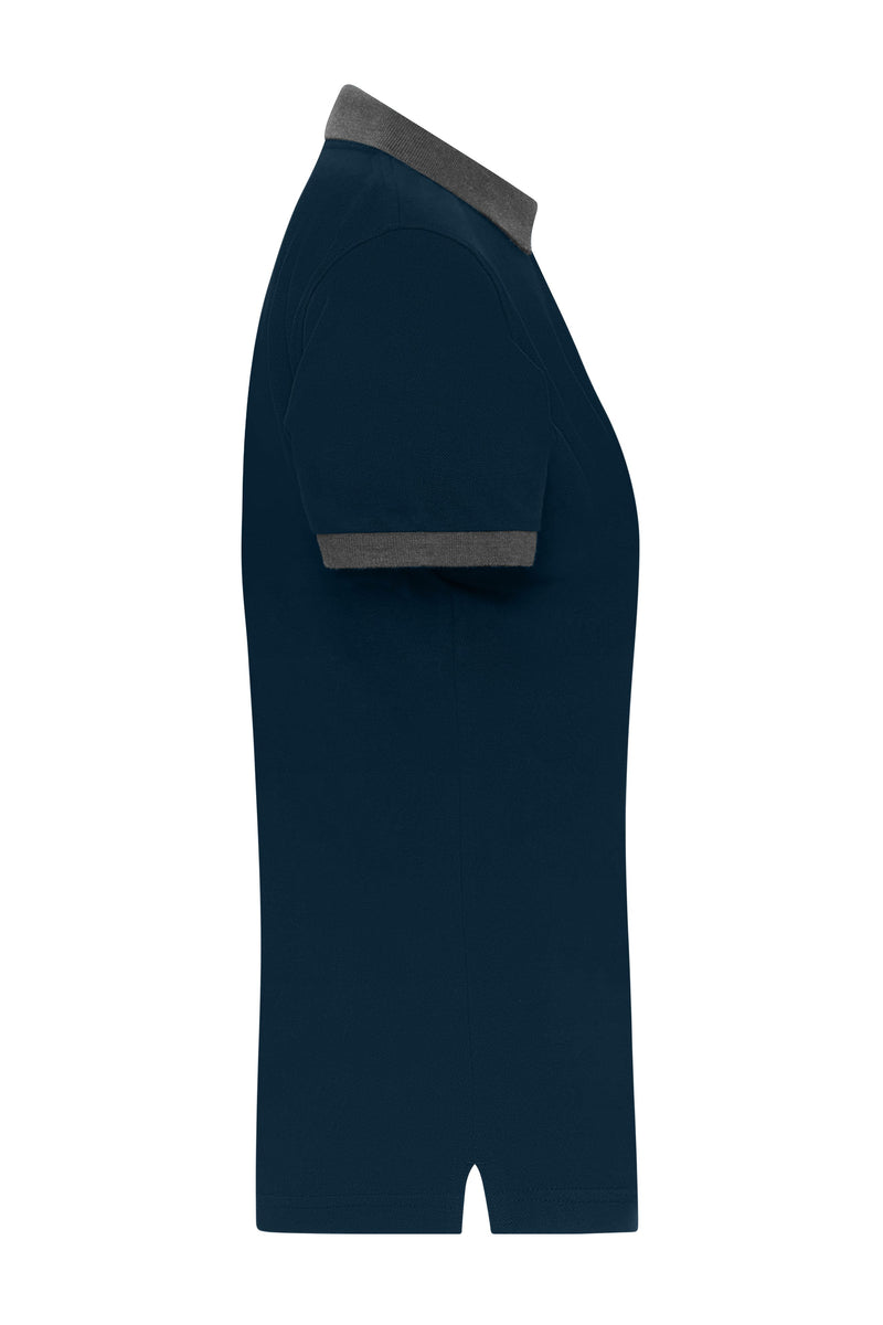 Laden Sie das Bild in Galerie -Viewer, Klassisches Polo mit kontrastfarbigem Kragen und Armbündchen in Piqué-Qualität - Damen - JN1303