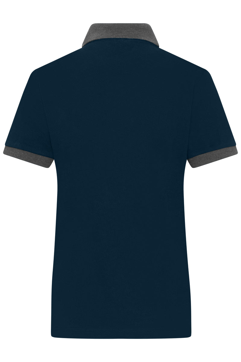 Laden Sie das Bild in Galerie -Viewer, Klassisches Polo mit kontrastfarbigem Kragen und Armbündchen in Piqué-Qualität - Damen - JN1303