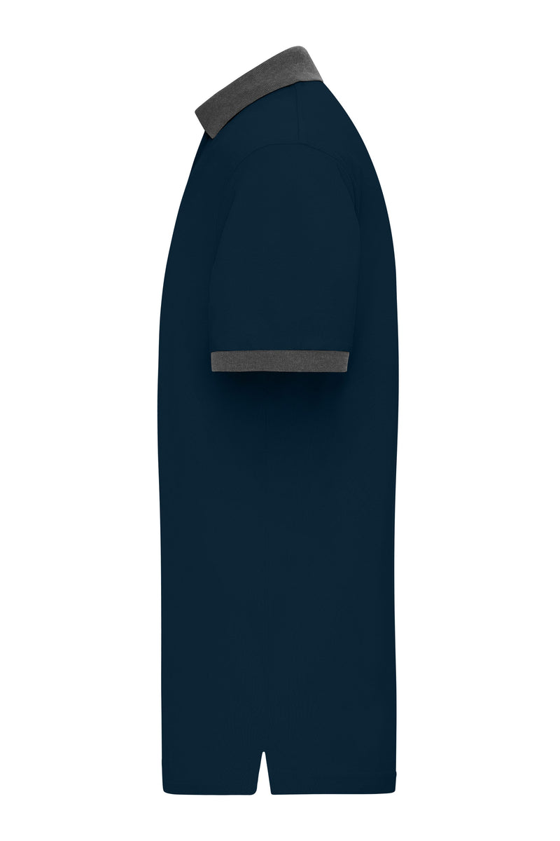 Laden Sie das Bild in Galerie -Viewer, Klassisches Polo mit kontrastfarbigem Kragen und Armbündchen in Piqué-Qualität - Herren - JN1304