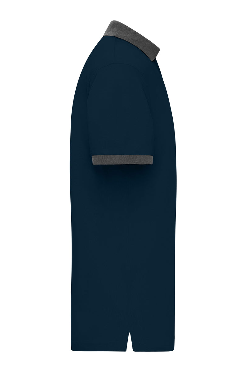 Laden Sie das Bild in Galerie -Viewer, Klassisches Polo mit kontrastfarbigem Kragen und Armbündchen in Piqué-Qualität - Herren - JN1304