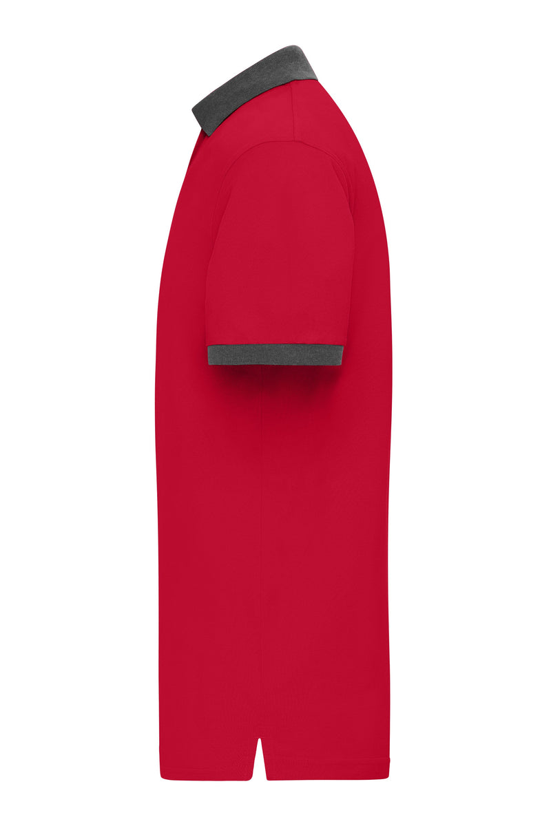 Laden Sie das Bild in Galerie -Viewer, Klassisches Polo mit kontrastfarbigem Kragen und Armbündchen in Piqué-Qualität - Herren - JN1304