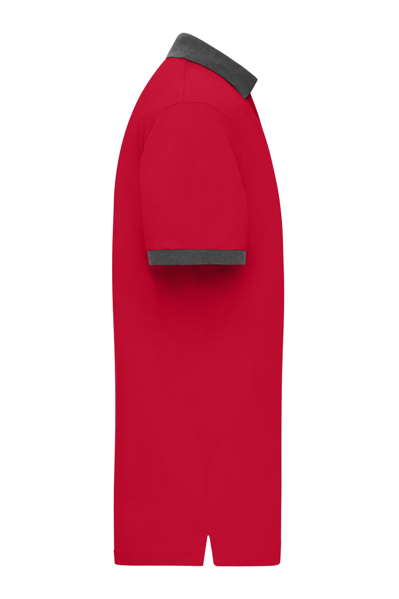 Laden Sie das Bild in Galerie -Viewer, Klassisches Polo mit kontrastfarbigem Kragen und Armbündchen in Piqué-Qualität - Herren - JN1304