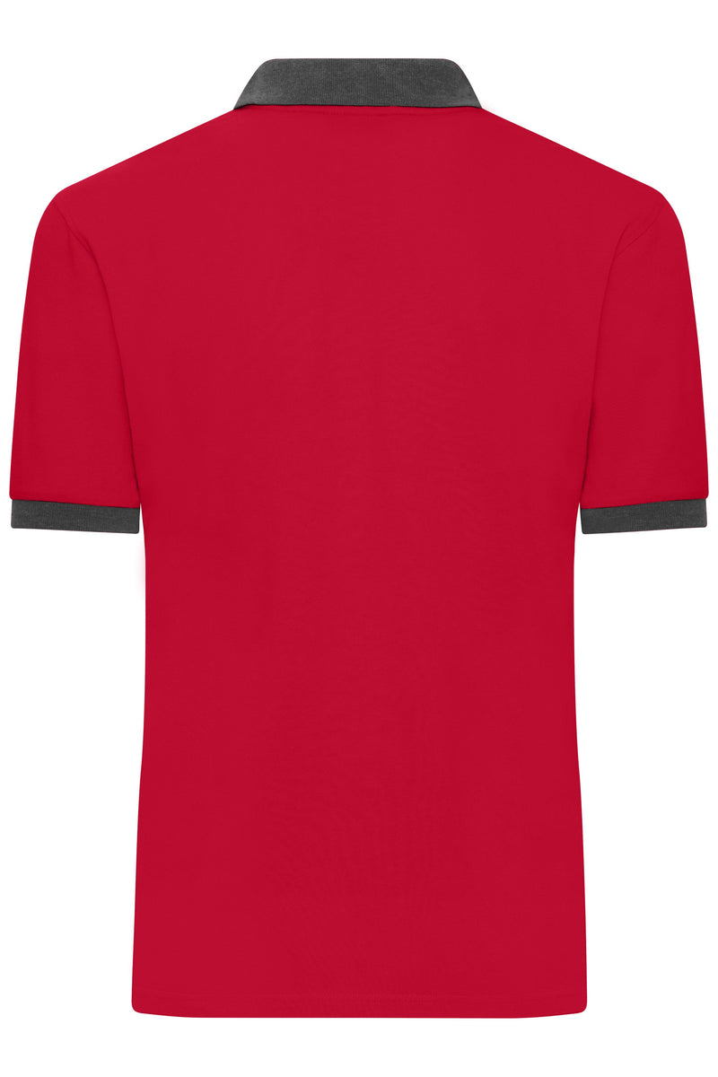 Laden Sie das Bild in Galerie -Viewer, Klassisches Polo mit kontrastfarbigem Kragen und Armbündchen in Piqué-Qualität - Herren - JN1304