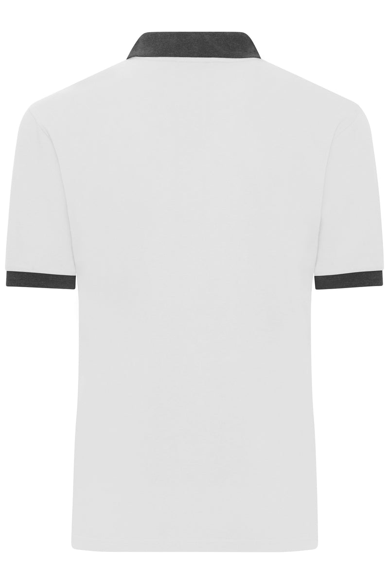 Laden Sie das Bild in Galerie -Viewer, Klassisches Polo mit kontrastfarbigem Kragen und Armbündchen in Piqué-Qualität - Herren - JN1304
