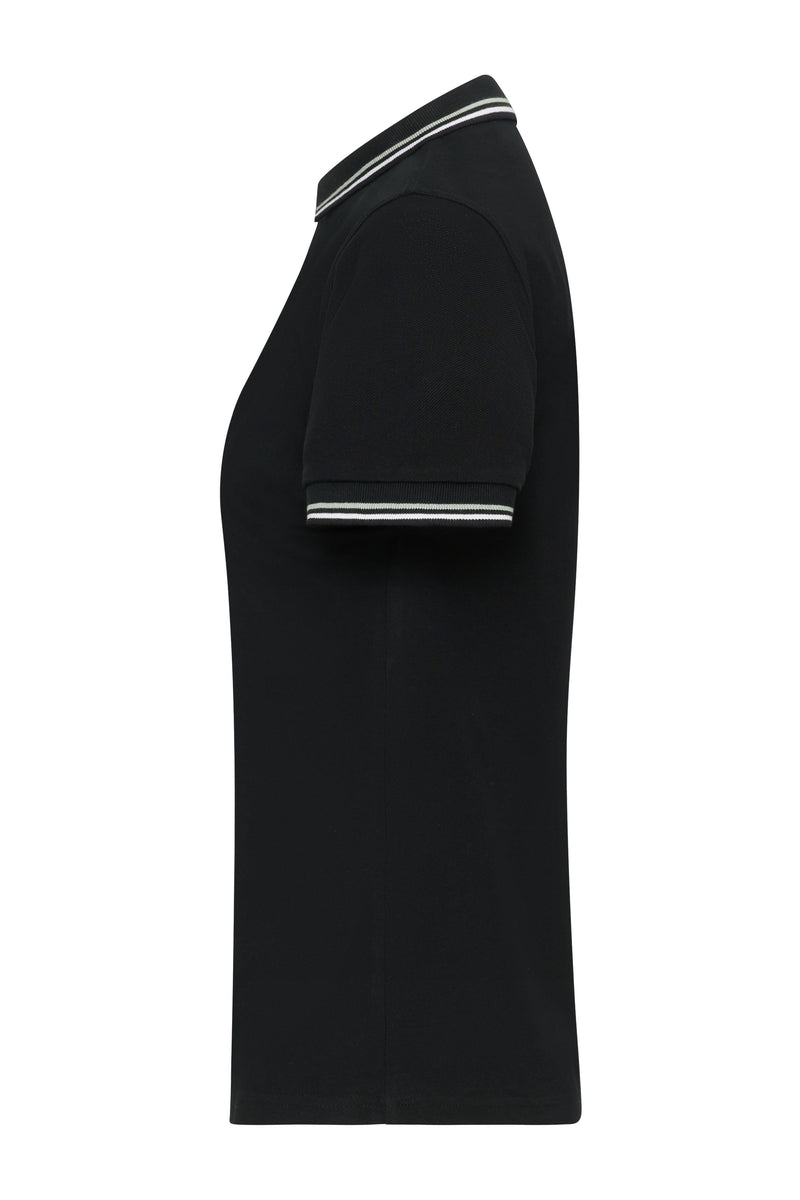 Laden Sie das Bild in Galerie -Viewer, Klassisches Polo mit Kontraststreifen an Kragen und Armbündchen in Piqué-Qualität - Damen -JN1305