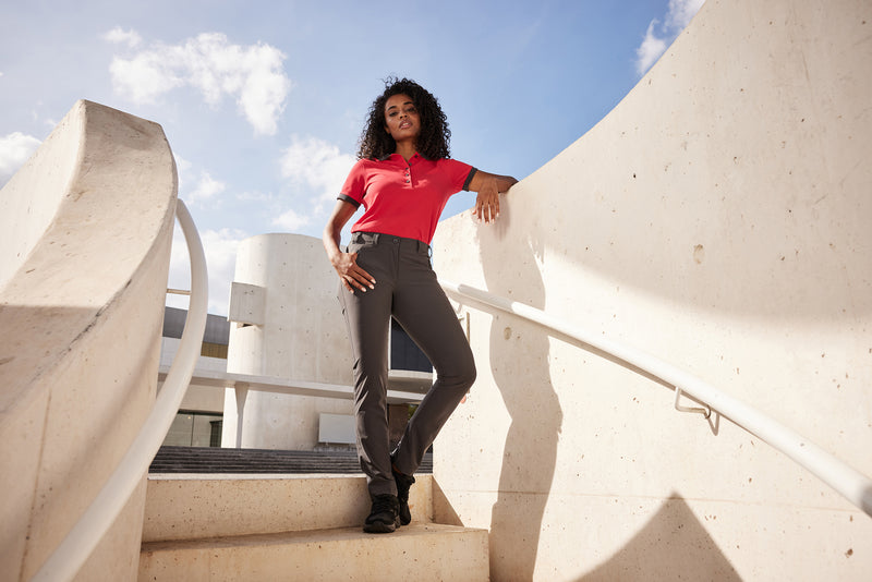 Laden Sie das Bild in Galerie -Viewer, Bi-elastische Hose in sportlicher Optik Damen - JN1207