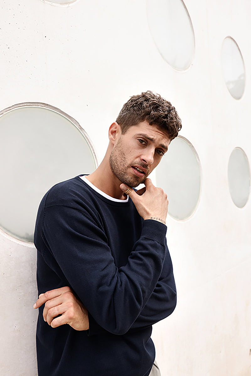 Laden Sie das Bild in Galerie -Viewer, Klassischer Baumwoll-Pullover - Herren - JN1314