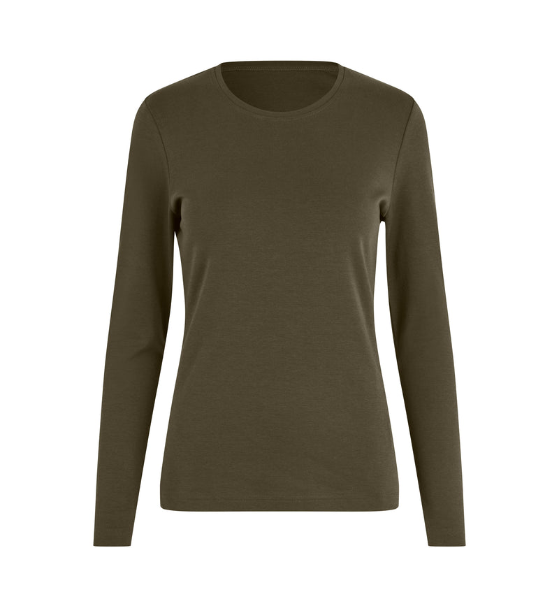 Laden Sie das Bild in Galerie -Viewer, ID ökologisch Langarm Damen Interlock T-Shirt - 5003
