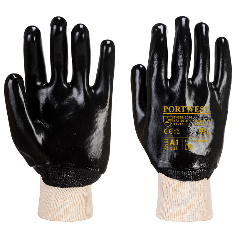 Laden Sie das Bild in Galerie -Viewer, PVC-Strickbund-Handschuh - A400
