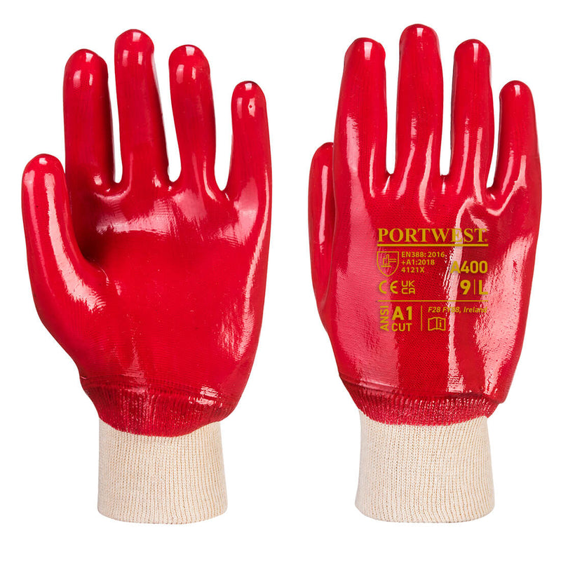 Laden Sie das Bild in Galerie -Viewer, PVC-Strickbund-Handschuh - A400
