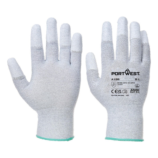 Antistatic PU F-Tip Glove Pk12 AB198