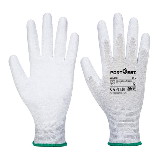 Antistatic PU Palm Glove Pk12 AB199
