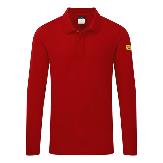 Antistatisches ESD-Poloshirt langarm AS23