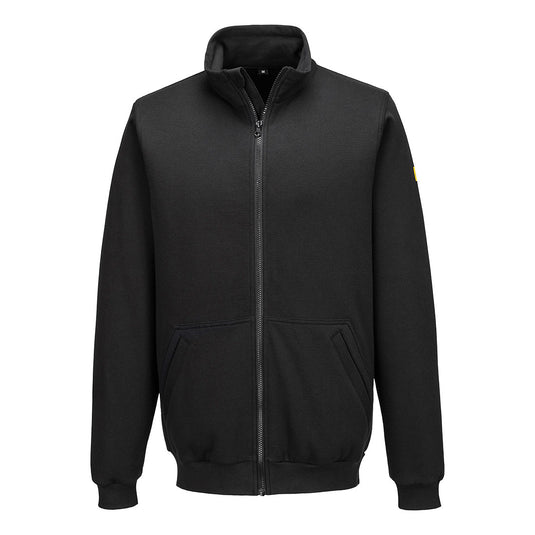 Antistatisches ESD-Sweatshirt mit Reißverschluss AS25