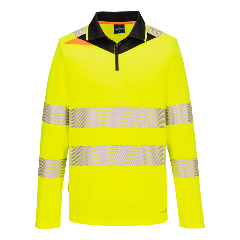 Laden Sie das Bild in Galerie -Viewer, DX4 Hi-Vis Polo Shirt mit Reißverschluss langarm DX419
