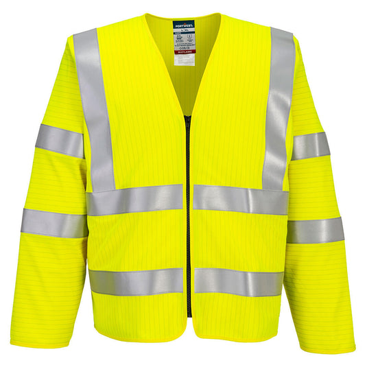 Bizflame Hi-Vis FR Langarmweste mit Reißverschluss FR616