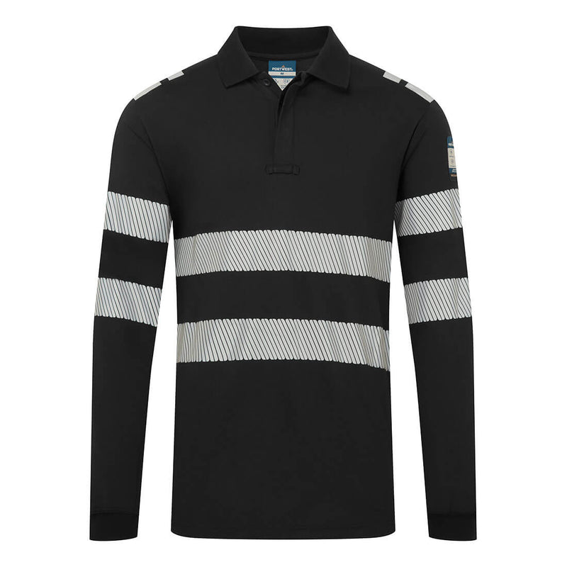 Laden Sie das Bild in Galerie -Viewer, PW3 Modaflame Knit FR Poloshirt Langarm FR733

