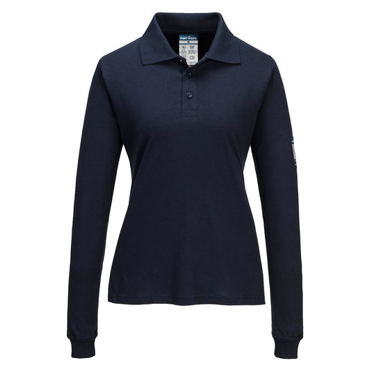 Modaflame Knit FR Damen Poloshirt langarm FR758