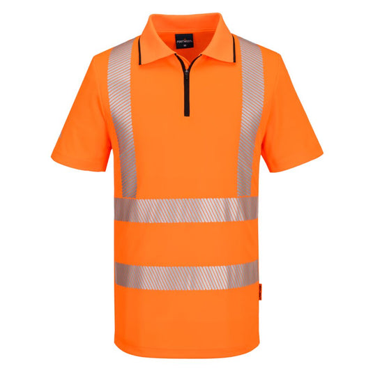 KX3 Sport Hi-Vis Polo Shirt mit Reißverschluss kurzarm KX302