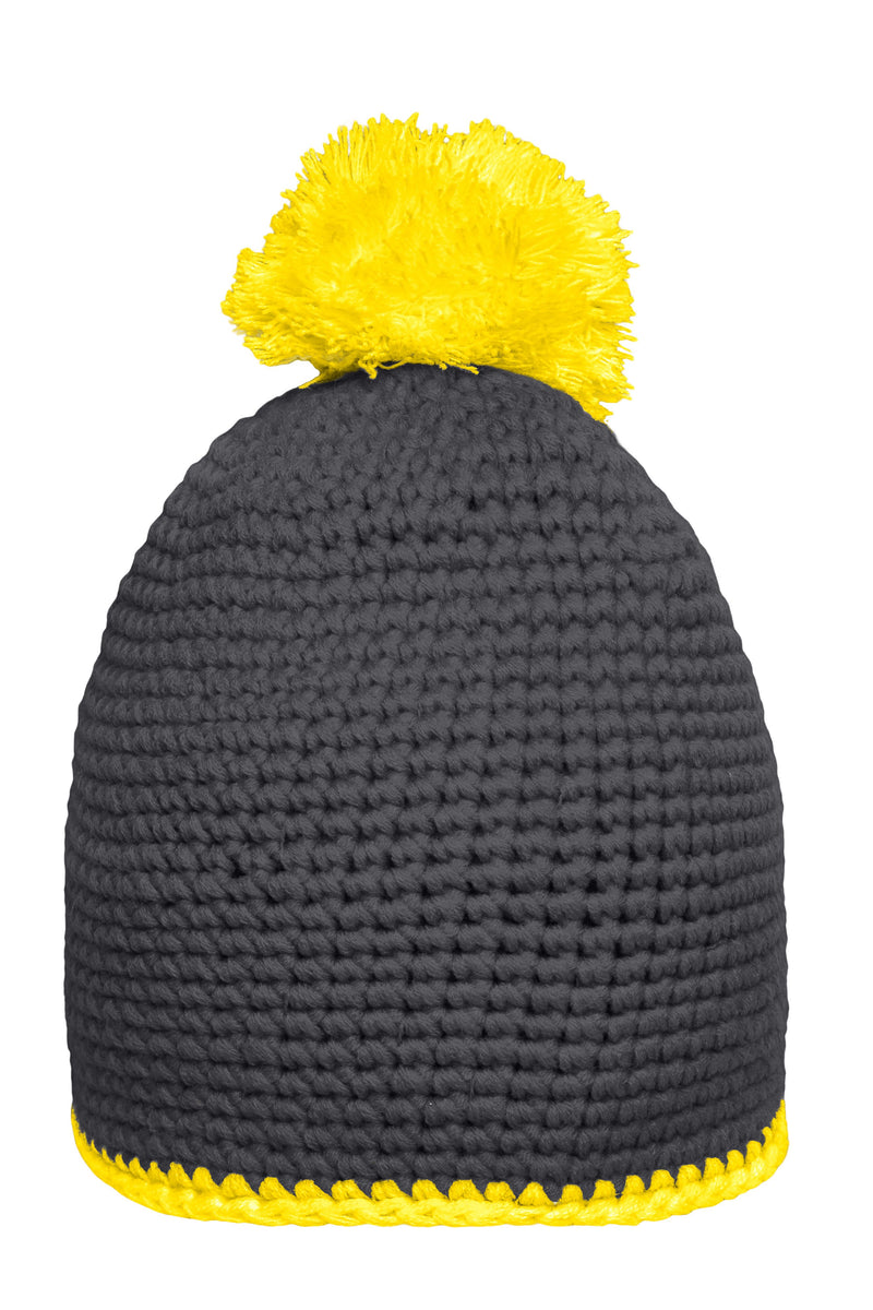 Laden Sie das Bild in Galerie -Viewer, Pompon Hat with Contrast Stripe
