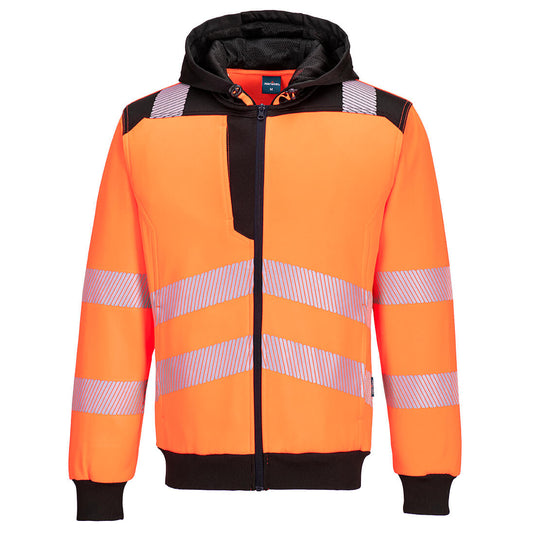 PW3 Warnschutz Kapuzenjacke mit Reißverschluss  - PW327