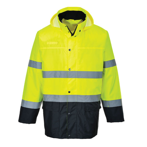 Leichte Warnschutz Kontrast Regen Verkehrsjacke  - S166