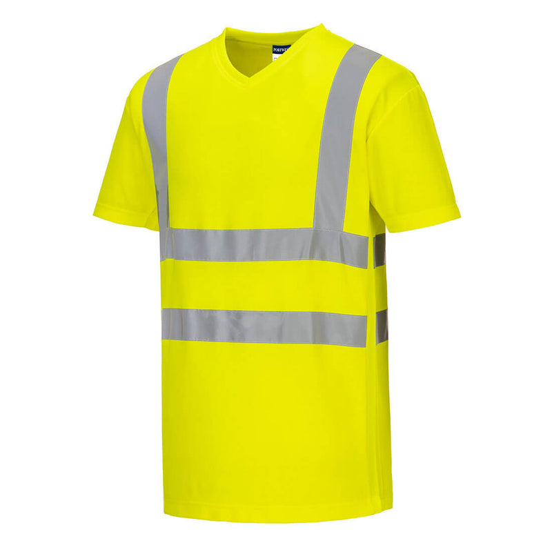 Laden Sie das Bild in Galerie -Viewer, Warnschutz Cotton Comfort T-Shirt mit MeshAir Einsatz kurzarm  - S179
