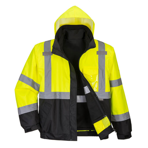 Warnschutz Kontrast Premium 3-in-1 Pilotjacke  - S365